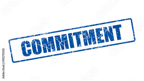 Commitment stamp with grunge texture