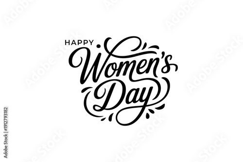 Classy happy women’s day calligraphy typography design