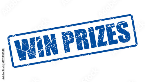 Win prizes stamp with grunge texture