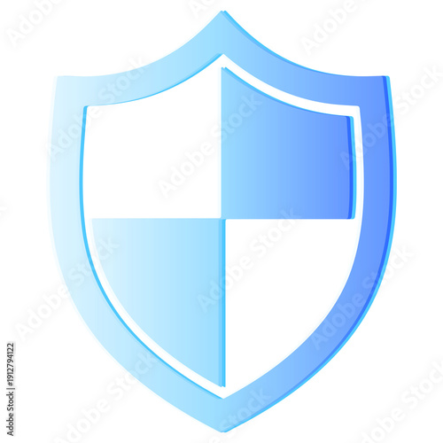 Free Download 3D Icon Gradient Shield Security Protection Safety Symbol Isolated High Quality Render Transparent Background - GFXLoad