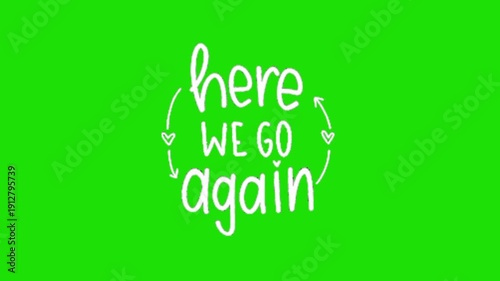 repeat sign on green screen