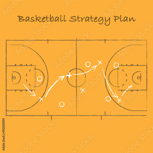 Basketball strategy background