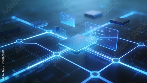 Futuristic digital network interface