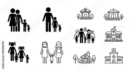 Family Icons and Institutions: Diverse Families, Schools, Hospitals, and Houses