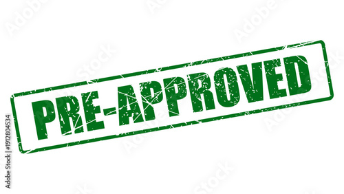 Pre-approved stamp with grunge texture