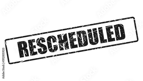 Rescheduled stamp with grunge texture