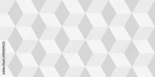 Abstract white cube grid polygon decoration block hexagon geometric texture background. block construction surface cubic wall square creative business texture background.