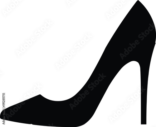 black high heel shoes