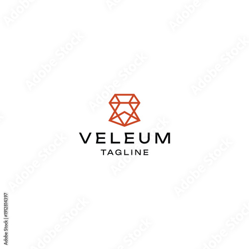 monogram diamond logo design template