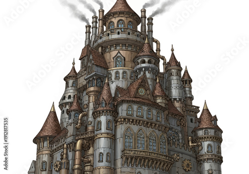 Fantasy Castle Architecture Medieval Building.