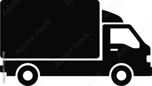 Delivery truck symbol representing logistics and transportation industry services