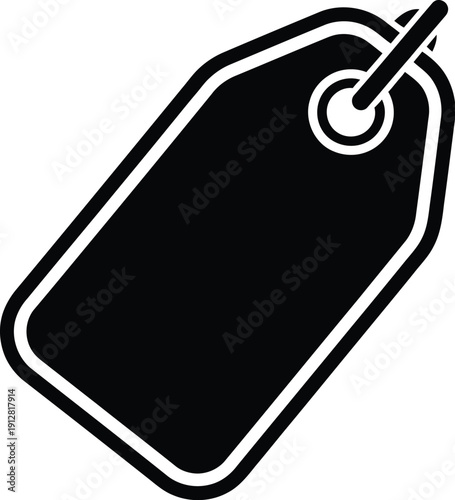 Outline style price tag icon for shopping and retail projects