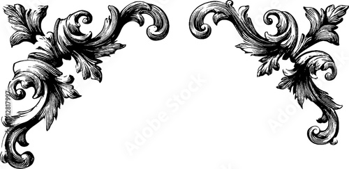 Exquisite ornamental border and corner design for elegant decorative projects