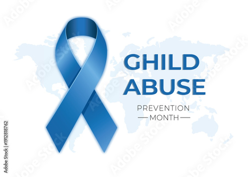 Blue ribbon of child abuse prevention month