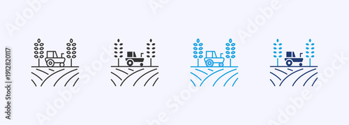 Agriculture Icon Set Multiple Style Collection Vector Illustration