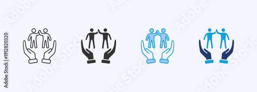 Social Servis Icon Set Multiple Style Collection Vector Illustration