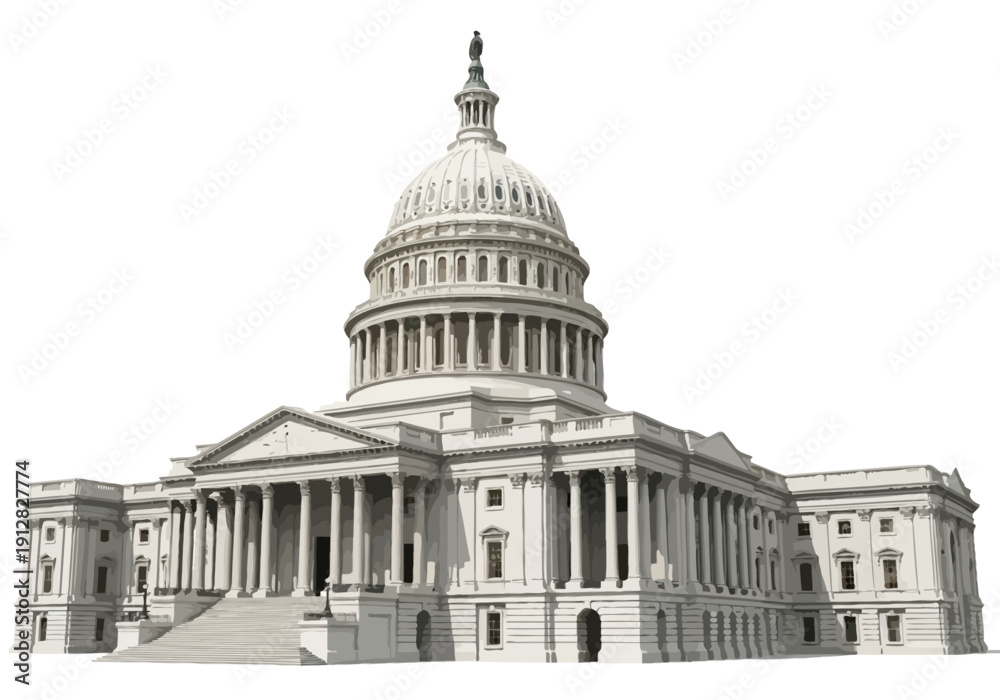 Obraz premium The United States Capitol Building Architecture.