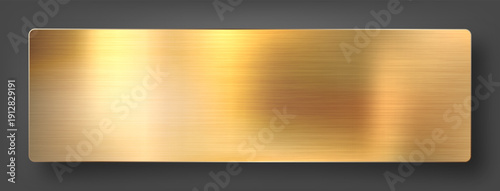 Realistic metal banner. Brushed steel or aluminium plate. Polished metal surface. Old grunge texture with scratches. Vector illustration
