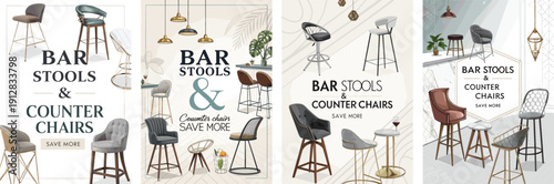 Modern bar stools and counter chairs in various styles and colors for every space.