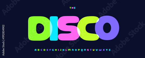 Softed Rounded Font Colorful Balloon Alphabet, Heavy Fat Letters, Color Bubble Typeface, Music Festive Headline, Bold Soft Logo Type, Round Playful Typography. Bright Fat Fonts. Vector Typeset