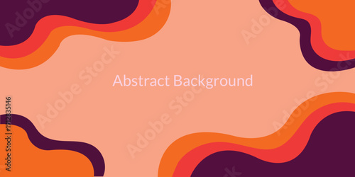 Vibrant abstract background with flowing shapes and warm colors Vector