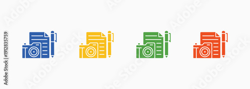 Journalism Icon Set Color Multiple Style Collection