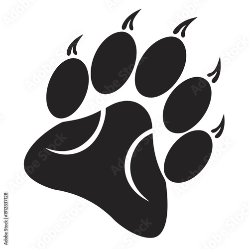 black and white paw