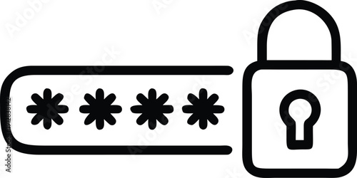 Lock and key vector icon symbol for security and protection