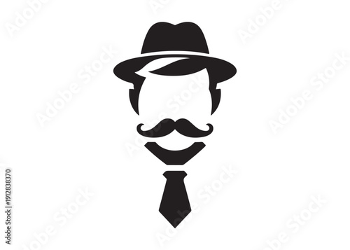 father's day logo silhouette vector, fatherhood silhouette vector illustration, father and son logo silhouette, gentleman logo silhouette, happy fathers day logo vector silhouette on white background 