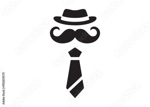 father's day logo silhouette vector, fatherhood silhouette vector illustration, father and son logo silhouette, gentleman logo silhouette, happy fathers day logo vector silhouette on white background 