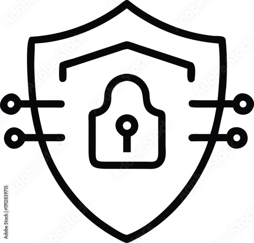 Lock and key vector icon symbol for security and protection