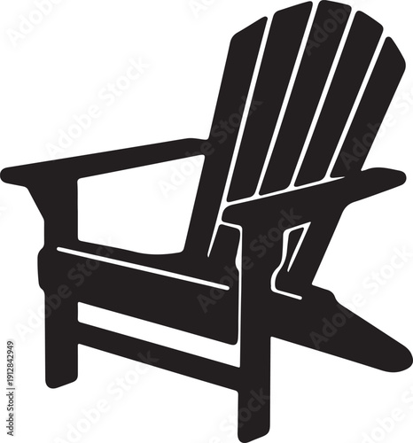 Adirondack chair silhouette vector