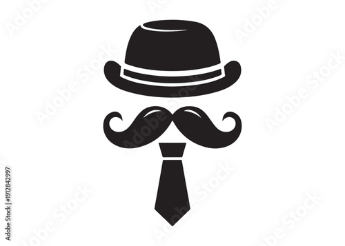 father's day logo silhouette vector, fatherhood silhouette vector illustration, father and son logo silhouette, gentleman logo silhouette, happy fathers day logo vector silhouette on white background 