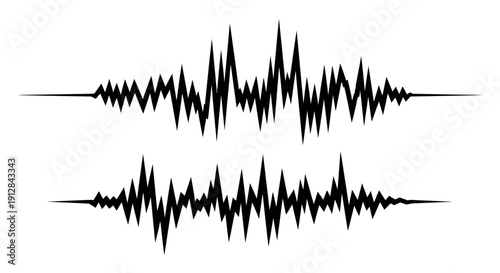 Abstract waveform illustration resembling sound waves and audio signals