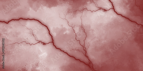 Massive lightning bolt with branches isolated on white background. white marble natural pattern for background, abstract natural marble white and red Lightning bolt. thunder lighting on white bg. 