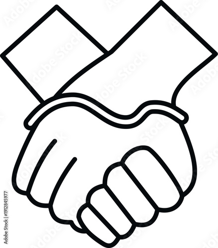 Two hands shaking, symbolizing partnership, trust, and a successful deal