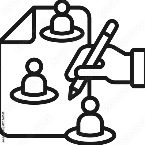 Workforce Planning line icon