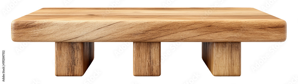 Naklejka premium Wooden Platform with Smooth Finish and Natural Grain Pattern Display
