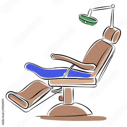 Dental chair with adjustable reclining feature in modern design  