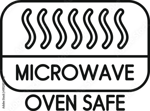Microwave oven safe symbol indicating food safety and compatibility with appliances