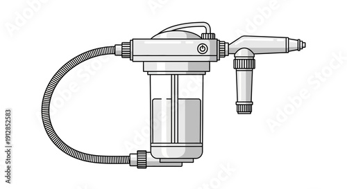 Foldable camping equipment illustration viewed from the side in outdoor environment