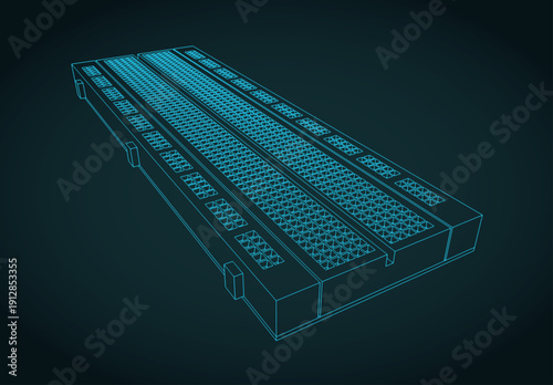 Breadboard 60 row illustration