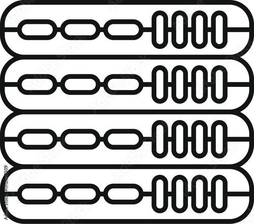 Multiple computer server units stacked in a rack for data storage and hosting