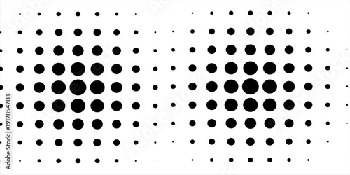 Comic background. Pattern with circles, halftone dotted backdrop. Radiating from the center starburst