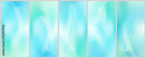 Set vibrant blue green, glowing white center, smooth color gradient, soft light rays, bright abstract art, fresh color blend, dreamy luminous background, uplifting digital design