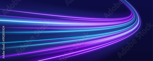 Neon light waves twist and spiral dynamically, glowing in multiple vibrant colors. Motion feels fluid and energetic. Perfect for futuristic or AI designs.