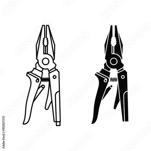 Two styles of pliers depicted in a black and white line drawing format.
