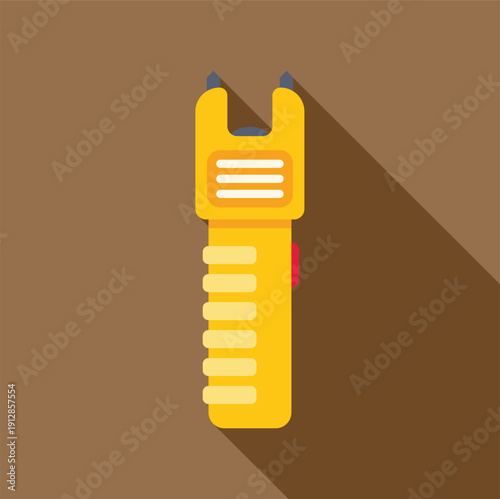 Yellow stun gun providing non lethal electric shock for personal protection