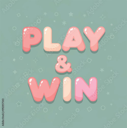 : Contest and Giveaway Promotional Text Logo Set Vector Illustration