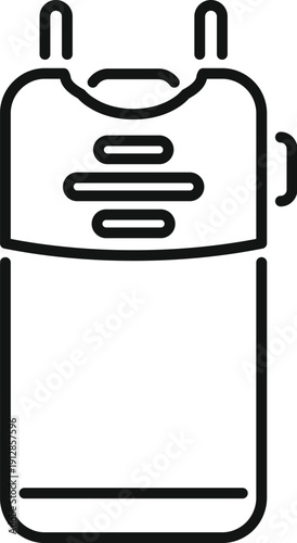 Stun gun icon representing personal protection and non lethal weapon concepts